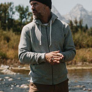 Taylor Stitch The Fillmore Hoodie in Ash Double Knit